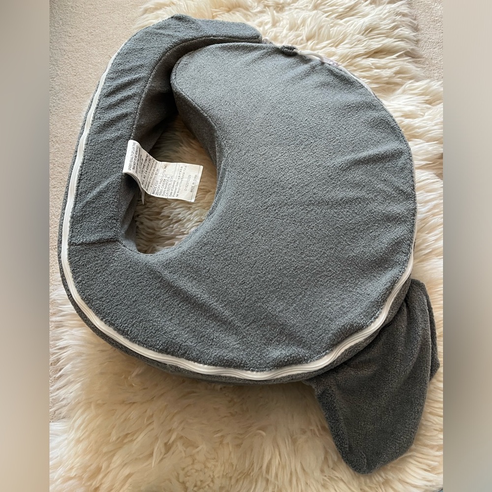 Gray “Be my Breast Friend” nursing pillow, new
